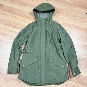 Columbia Jacket Womens Medium Green Thermal Coil Faux Fur Coat Parka Ski Snow